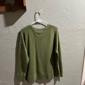 Green crewneck sweater